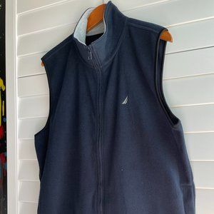 Nautica fleece zippered vest (L) blue